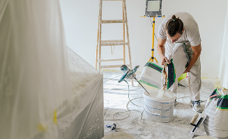 a plasterer is making skim coating material and re 2023 11 27 05 27 36 utc