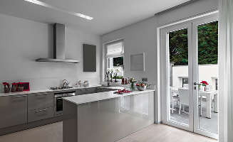 modern kitchen interior with wooden floor and isla 2025 01 09 04 36 04 utc